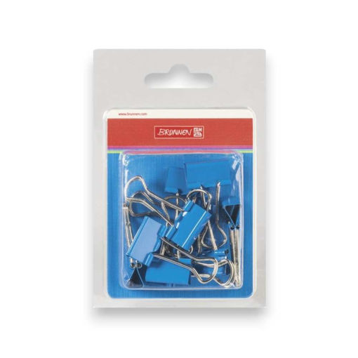 Picture of BRUNNEN FOLD BACK CLIPS BLUE 20MM 10 PACK